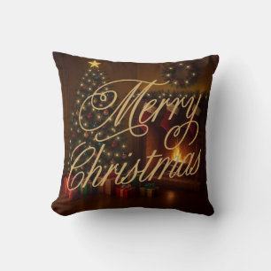 Cojín Decorativo Clásico, tradicional Feliz Navidad