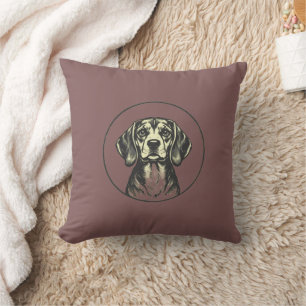 Cojín Decorativo "Classic Beagle Dog Portrait - Art Art.