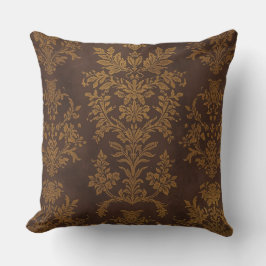 Cojín Decorativo Classic Brown Gold Ornament, Vintage