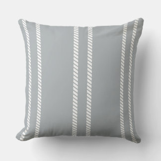 Cojín Decorativo Classic Dove Grey with Stripes Throw Pillow