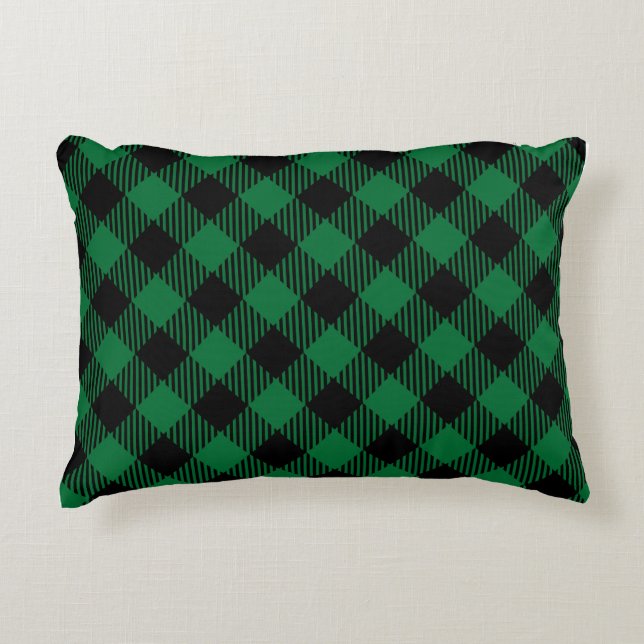 Cojín Decorativo Classic Holiday Plaid – Cozy Christmas Pillow  (Anverso)