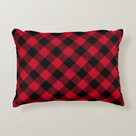 Cojín Decorativo Classic Holiday Plaid – Cozy Christmas Pillow 