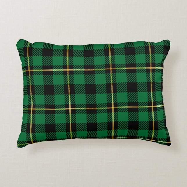 Cojín Decorativo Classic Holiday Plaid – Cozy Christmas Pillow  (Anverso)