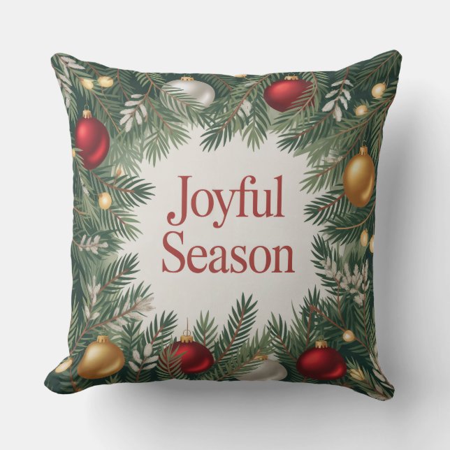 Cojín Decorativo Classic Joyful Wreath (Anverso)