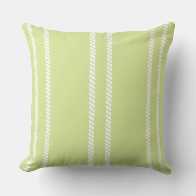Cojín Decorativo Classic Lime with Stripes Throw Pillow (Anverso)
