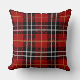 Cojín Decorativo Classic Red Plaid Throw Pillow