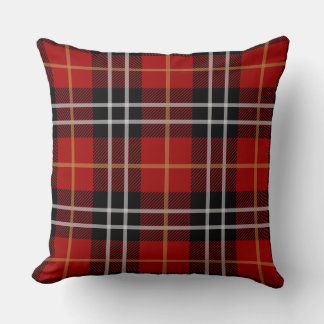 Cojín Decorativo Classic Red Plaid Throw Pillow