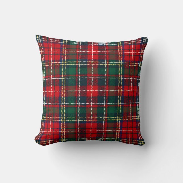 Cojín Decorativo Classic Tartan Plaid Christmas (Anverso)