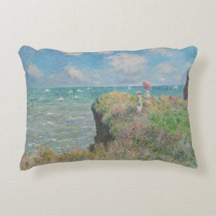 Cojín Decorativo Claude Monet - Camino acantilado en Pourville