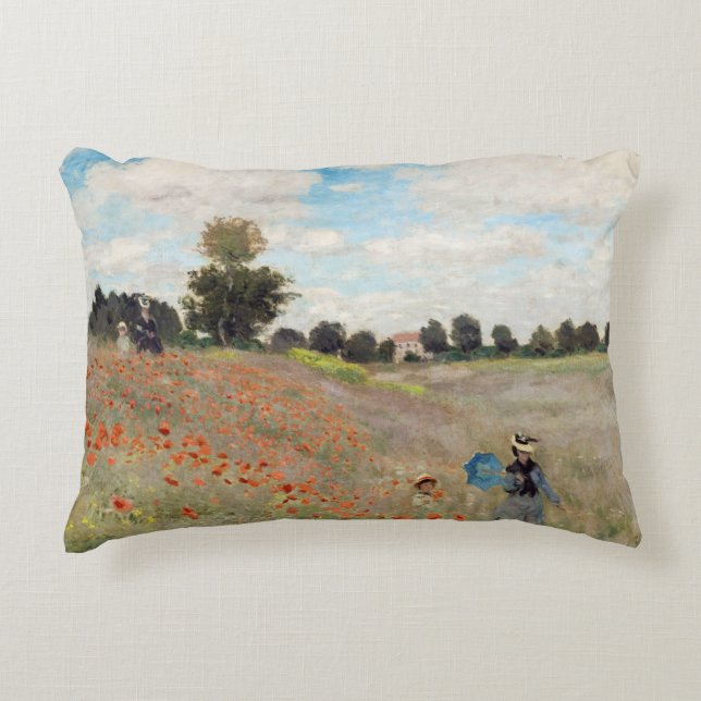 Cojín Decorativo Claude Monet - Campo de amapola (Anverso)