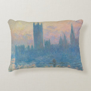 Cojín Decorativo Claude Monet Casas del Parlamento Atardecer