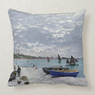 Cojín Decorativo Claude Monet el   la playa en Sainte-Adresse