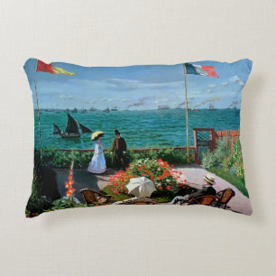 Cojín Decorativo Claude Monet el   la terraza en Sainte-Adresse,