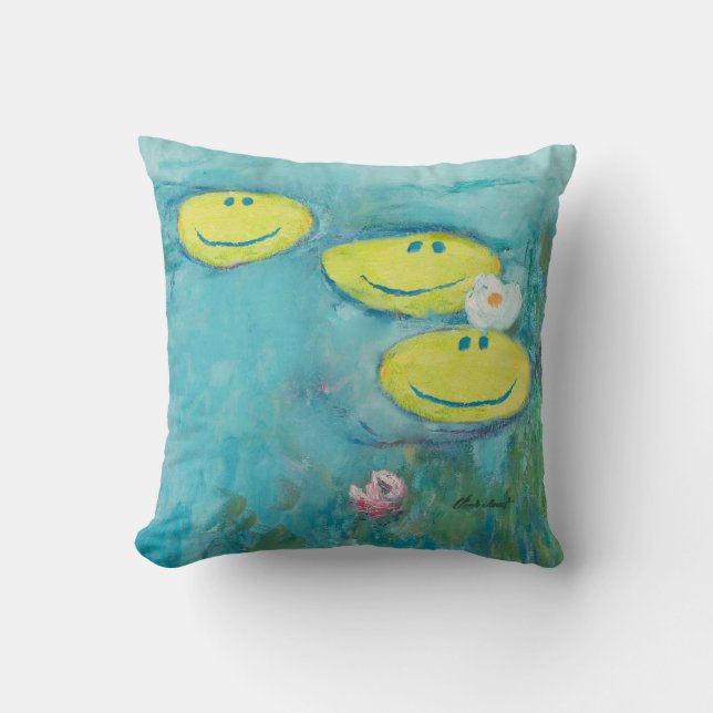Cojín Decorativo Claude Monet Happy Faces (Anverso)