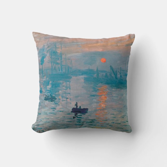 Cojín Decorativo Claude Monet Impresión Amanecer Francés (Anverso)