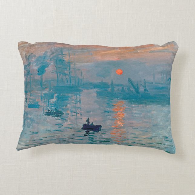 Cojín Decorativo Claude Monet Impresión Amanecer Francés (Reverso)