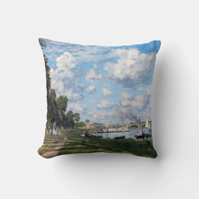 Cojín Decorativo Claude Monet - La cuenca de Argenteuil (Anverso)