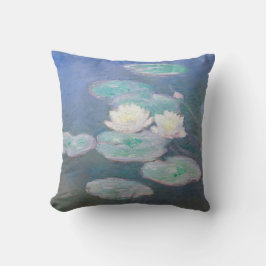 Cojín Decorativo Claude Monet - Lilies de agua, efecto nocturno