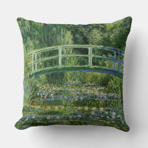 Cojín Decorativo Claude Monet, Nenúfares y el puente japonés