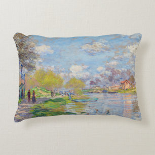 Cojín Decorativo Claude Monet - Primavera junto al Sena