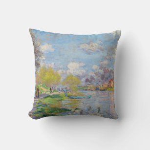 Cojín Decorativo Claude Monet - Primavera por el Sena