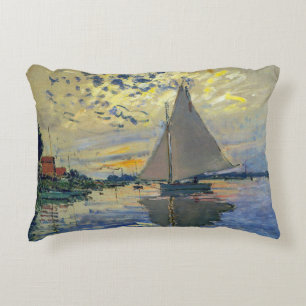 Cojín Decorativo Claude Monet - Velero en Le Petit-Gennevilliers