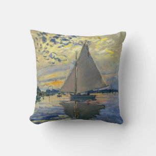 Cojín Decorativo Claude Monet - Velero en Le Petit-Gennevilliers