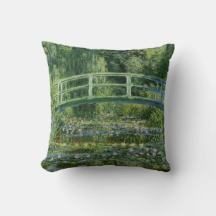 Cojín Decorativo Claude Monet Water Lilies y el puente japonés