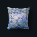 Cojín Decorativo Claude Monet Water relaja arte impresionista franc<br><div class="desc">Claude Monet Water Lilies es una colección de aproximadamente 250 pinturas al óleo del impresionista francés Claude Monet. Los cuadros representan el florido jardín de Monet en Giverny.</div>