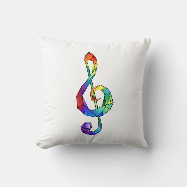 Cojín Decorativo Cláusula musical del arcoiris (Anverso)