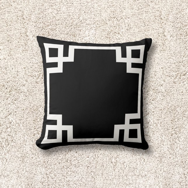 Cojín Decorativo Clave griega blanca y negra (Subido por el creador)