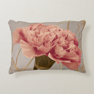 Cojín Decorativo Clavel Floral Dorado Rosa Rubor