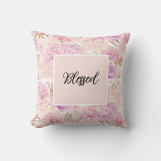 Cojín Decorativo Claveles rosados y lavanda, 