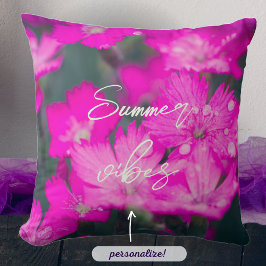 Cojín Decorativo Claveles silvestres después de la lluvia