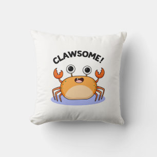 Cojín Decorativo Clawsome Funny Awesome Crab Pun