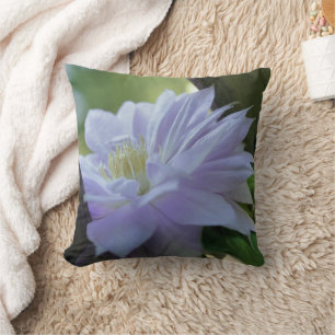 Cojín Decorativo Clemátide Lavanda Flor Anidada En Enrejado