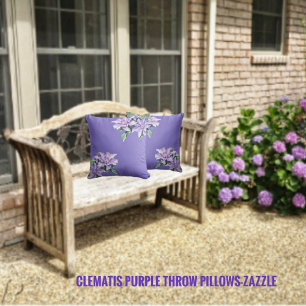 Cojín Decorativo Clematis Purple