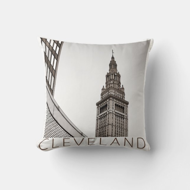 Cojín Decorativo Cleveland - torre terminal (Anverso)