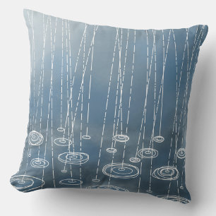 Cojín Decorativo Clima Lluvioso Azul