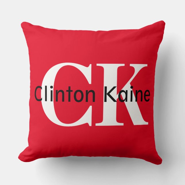 Cojín Decorativo Clinton Kaine - CK 2016 (Anverso)