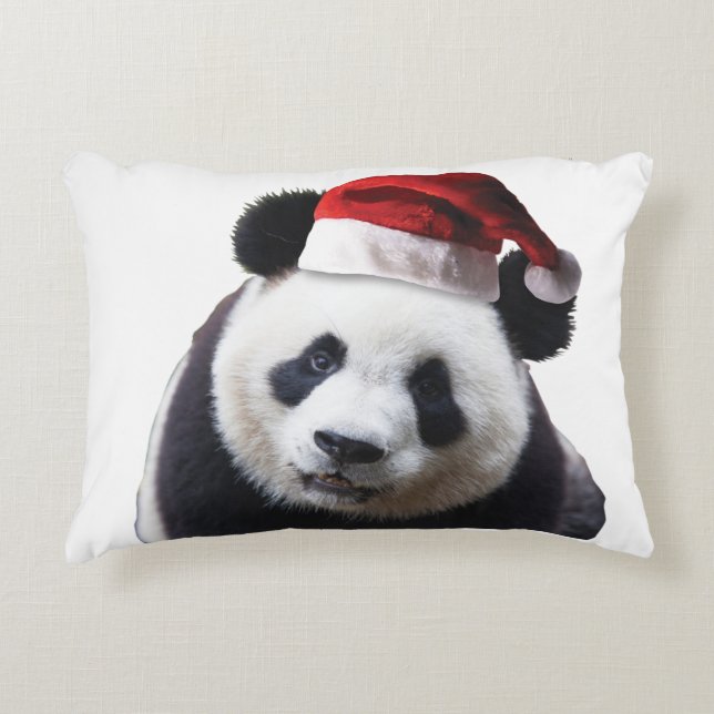 Cojín Decorativo Clipped-Panda-Santa-2 (Anverso)