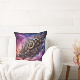 Cojín Decorativo Clockwork industrial Steampunk Purple and Pink