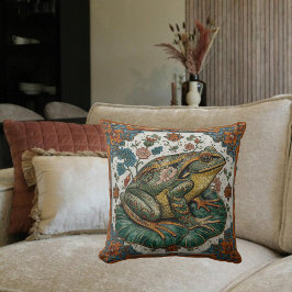 Cojín Decorativo Cloisonne Frog on Lily Pad