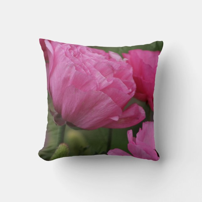 Cojín Decorativo Closeup Deep Peony Pink Ranunculus (Anverso)