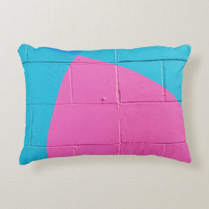 Cojín Decorativo Closeup photo of teal and pink wall