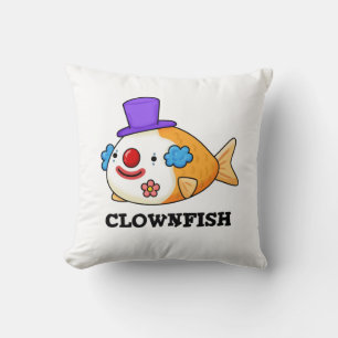 Cojín Decorativo Clowfish Gracioso Animal Fish Pun
