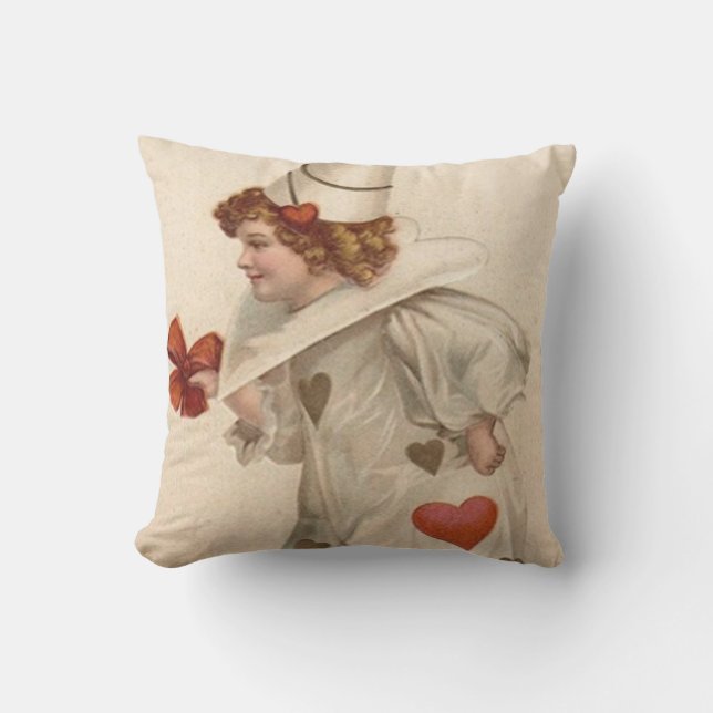 Cojín Decorativo Clown Harlequin Heart Valentine (Anverso)