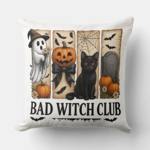 Cojín Decorativo Club de Brujas Malas: Pillow del panel de Hallowee