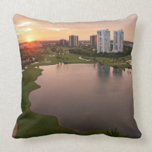 Cojín Decorativo Club de campo en la puesta del sol, Aventura, la