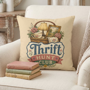 Cojín Decorativo Club de Caza de Oportunidades Vintage Cottagecore